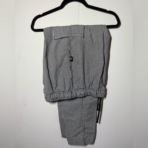 Dickies Black and White Houndstooth Chef  Pants With Draw Strings